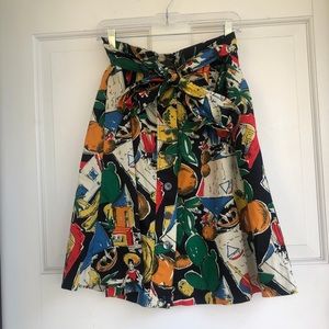 J.Crew postcard print souvenir a-line skirt P2.